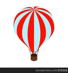 Air balloon icon in isometric 3d style on a white background. Air balloon icon, isometric 3d style