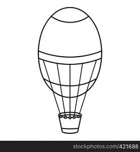 Air balloon icon. Outline illustration of air balloon vector icon for web. Air balloon icon, outline style