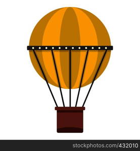 Air balloon journey icon flat isolated on white background vector illustration. Air balloon journey icon isolated
