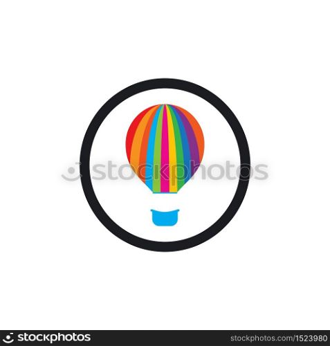 air balloon logo template design