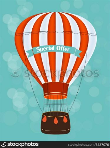 Air Balloon on Background Vector Illustration EPS10. Air Balloon Background Vector Illustration