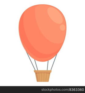 Air balloon toy icon cartoon vector. Game element. Store shop. Air balloon toy icon cartoon vector. Game element