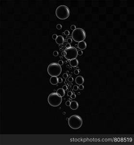Air bubbles icon. Realistic illustration of air bubbles vector icon for web design. Air bubbles icon, realistic style