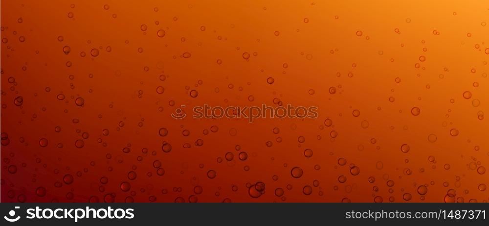 Air bubbles of cola, soda drink, beer or water texture abstract background. Dynamic fizzy carbonated motion, transparent aqua with randomly moving underwater fizzing droplets, realistic 3d vector. Air bubbles of cola, soda drink or beer texture