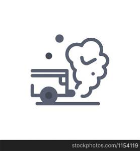 Air, Car, Gas, Pollution, Smoke Flat Color Icon. Vector icon banner Template
