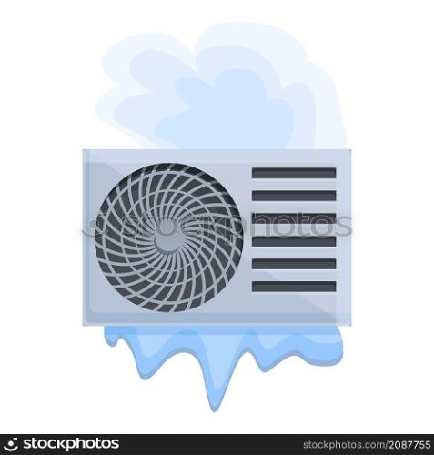 Air conditioner broken system icon cartoon vector. Repair maintenance. Cooling compressor. Air conditioner broken system icon cartoon vector. Repair maintenance