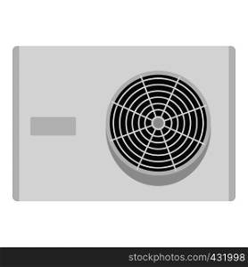 Air conditioner compressor unit icon flat isolated on white background vector illustration. Air conditioner compressor unit icon isolated