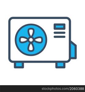 air conditioner icon filled color