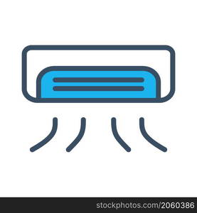 air conditioner icon flat vector