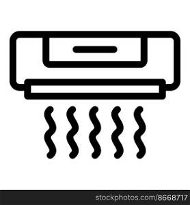 Air conditioner icon outline vector. Clean filter. Wind purify. Air conditioner icon outline vector. Clean filter