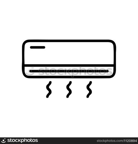 Air conditioner icon vector. A thin line sign. Isolated contour symbol illustration. Air conditioner icon vector. Isolated contour symbol illustration
