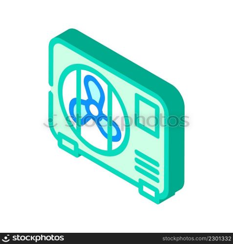 air conditioner isometric icon vector. air conditioner sign. isolated symbol illustration. air conditioner isometric icon vector illustration