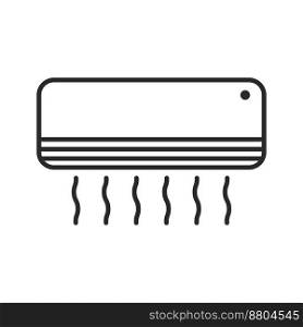 Air conditioner logo icon illustration vector flat design