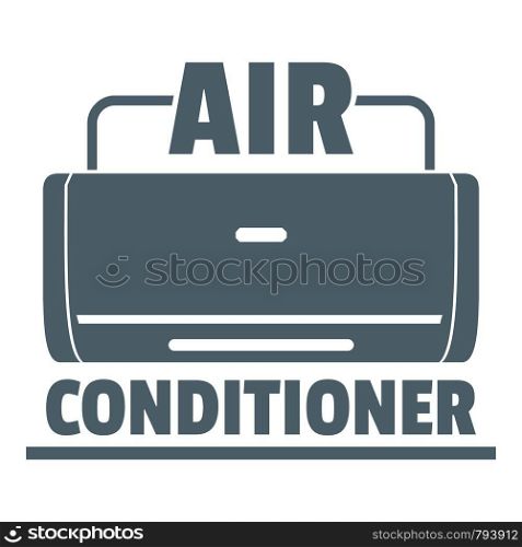 Air conditioner logo. Simple illustration of air conditioner vector logo for web. Air conditioner logo, simple gray style