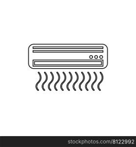 air conditioner logo stock illustration design