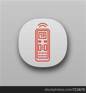 Air conditioner remote control app icon. UI/UX user interface. Web or mobile application. Vector isolated illustration. Air conditioner remote control app icon