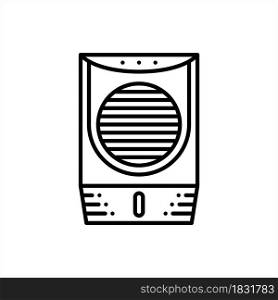 Air Cooler Icon, Evaporative Water Cooler Icon Vector Art Illustration