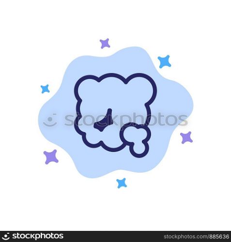 Air, Dust, Environment, Pm2, Pollution Blue Icon on Abstract Cloud Background