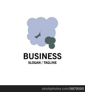 Air, Dust, Environment, Pm2, Pollution Business Logo Template. Flat Color