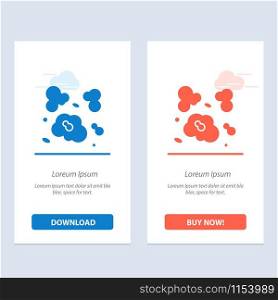 Air, Dust, Environment, Pollution Blue and Red Download and Buy Now web Widget Card Template