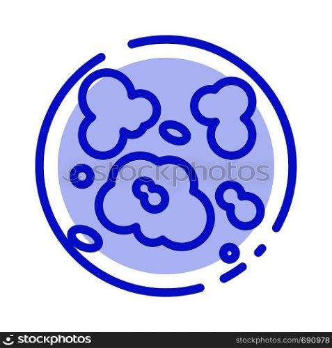 Air, Dust, Environment, Pollution Blue Dotted Line Line Icon