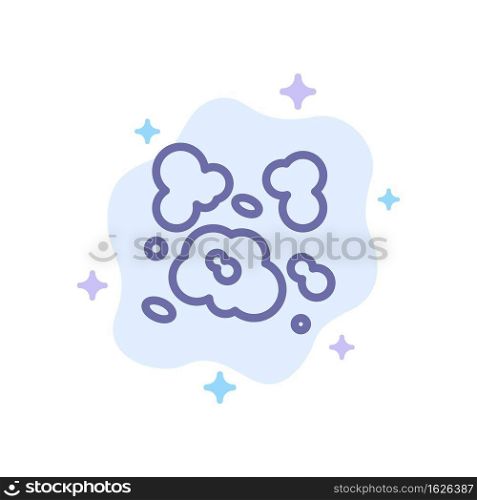 Air, Dust, Environment, Pollution Blue Icon on Abstract Cloud Background
