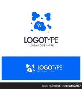 Air, Dust, Environment, Pollution Blue Solid Logo with place for tagline