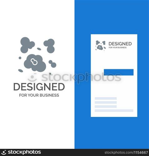 Air, Dust, Environment, Pollution Grey Logo Design and Business Card Template
