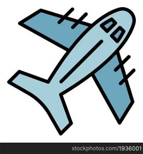 Air export icon. Outline air export vector icon color flat isolated. Air export icon color outline vector