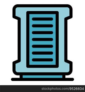 Air filter equipment icon outline vector. Plant wind. Clean dust color flat. Air filter equipment icon vector flat