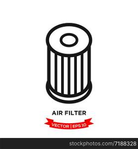 air filter icon in trendy flat style