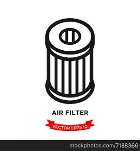 air filter icon in trendy flat style