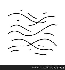 air flow line icon vector. air flow sign. isolated contour symbol black illustration. air flow line icon vector illustration