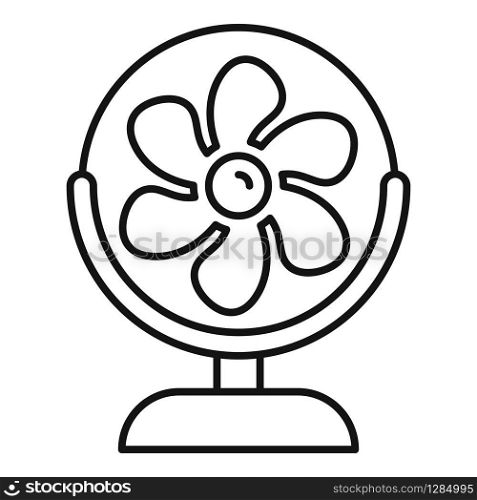Air home fan icon. Outline air home fan vector icon for web design isolated on white background. Air home fan icon, outline style