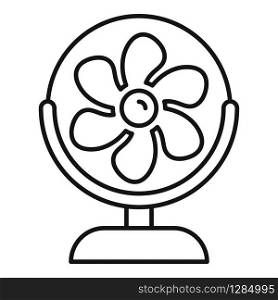 Air home fan icon. Outline air home fan vector icon for web design isolated on white background. Air home fan icon, outline style