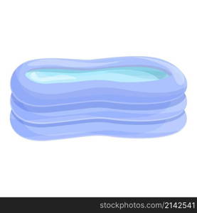 Air inflatable pool icon cartoon vector. Beach swim. Water float. Air inflatable pool icon cartoon vector. Beach swim