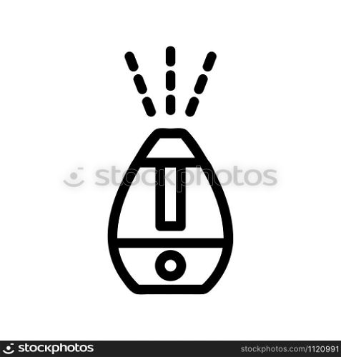 Air moisturiser icon vector. A thin line sign. Isolated contour symbol illustration. Air moisturiser icon vector. Isolated contour symbol illustration