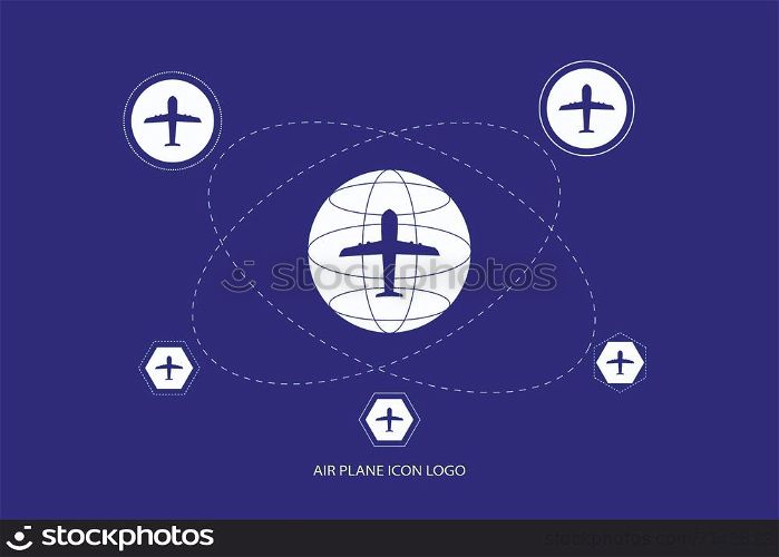 Air Plane logo icon shipment transportation symbol concept illustration design
