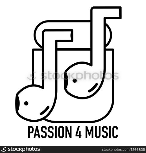 air pods music note concept isolated vector illustration