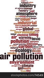 Air pollution word cloud concept. Vector illustration