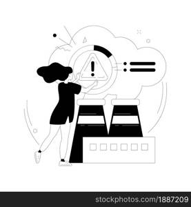 Air quality control abstract concept vector illustration. Environmental control, air quality system, pollution prevention, industrial district monitoring, indoors gas detection abstract metaphor.. Air quality control abstract concept vector illustration.