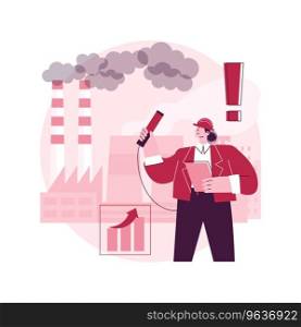 Air quality control abstract concept vector illustration. Environmental control, air quality system, pollution prevention, industrial district monitoring, indoors gas detection abstract metaphor.. Air quality control abstract concept vector illustration.