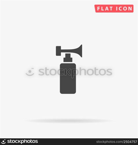 Air Signal Horn flat vector icon. Glyph style sign. Simple hand drawn illustrations symbol for concept infographics, designs projects, UI and UX, website or mobile application.. Air Signal Horn flat vector icon