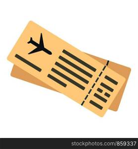 Air ticket icon. Flat illustration of air ticket vector icon for web design. Air ticket icon, flat style