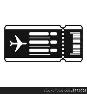 Air ticket trip icon simple vector. Airline pass. Airport travel. Air ticket trip icon simple vector. Airline pass