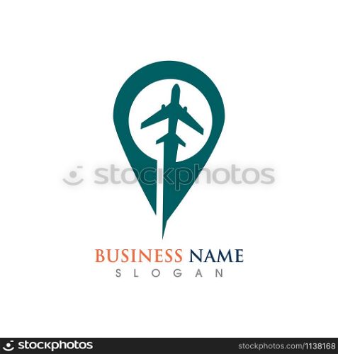 Air Travel in World Logo Template Design Creative Symbol, Icon