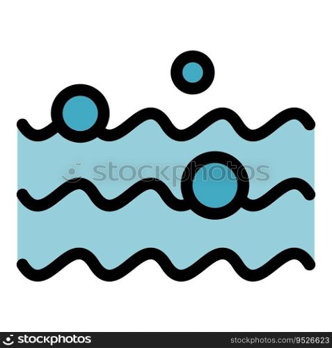 Air wave icon outline vector. Air clean. Wind protection color flat. Air wave icon vector flat