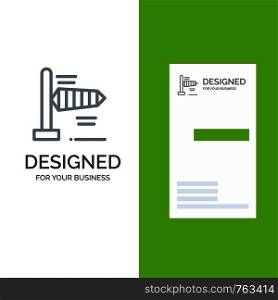 Air, Wind, Windy Grey Logo Design and Business Card Template