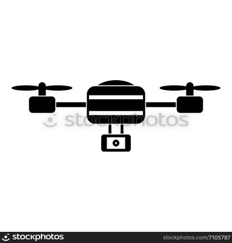 Aircraft drone icon. Simple illustration of aircraft drone vector icon for web design isolated on white background. Aircraft drone icon, simple style
