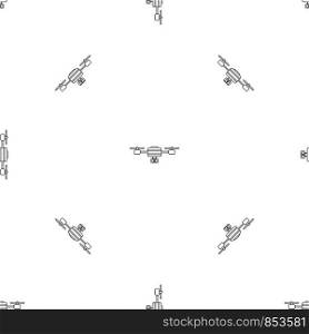 Aircraft drone pattern seamless vector repeat geometric for any web design. Aircraft drone pattern seamless vector